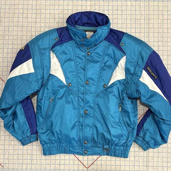 Mens Descente Blue Ski Jacket Snowboarding Insulated Blue Size L Made In Japan